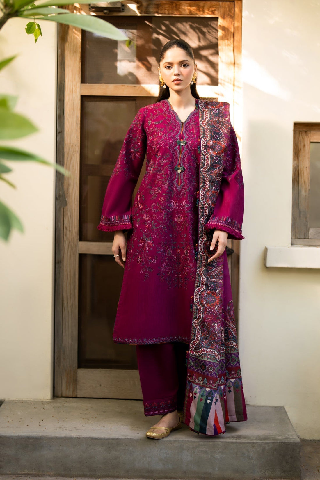 Xenia Formals | Dhoop Kinaray Winter Shawl 24 | SUMBUL - House Of Hania