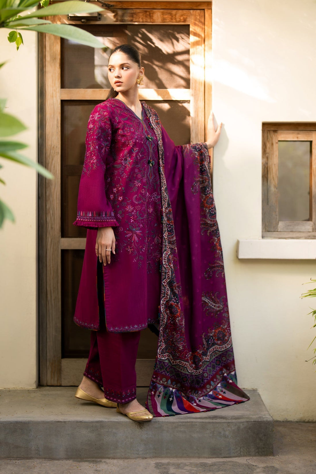 Xenia Formals | Dhoop Kinaray Winter Shawl 24 | SUMBUL - House Of Hania