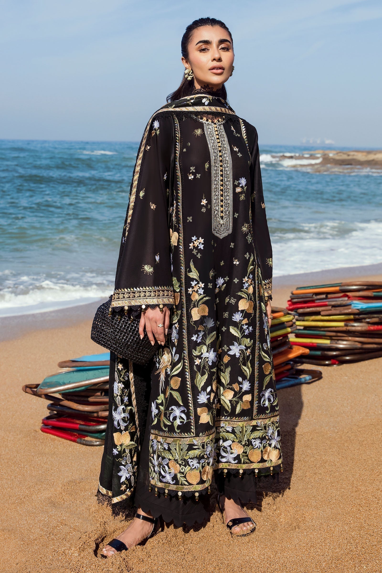 ZAHA LUXURY LAWN LEYA (ZL23-07 B) - House Of Hania