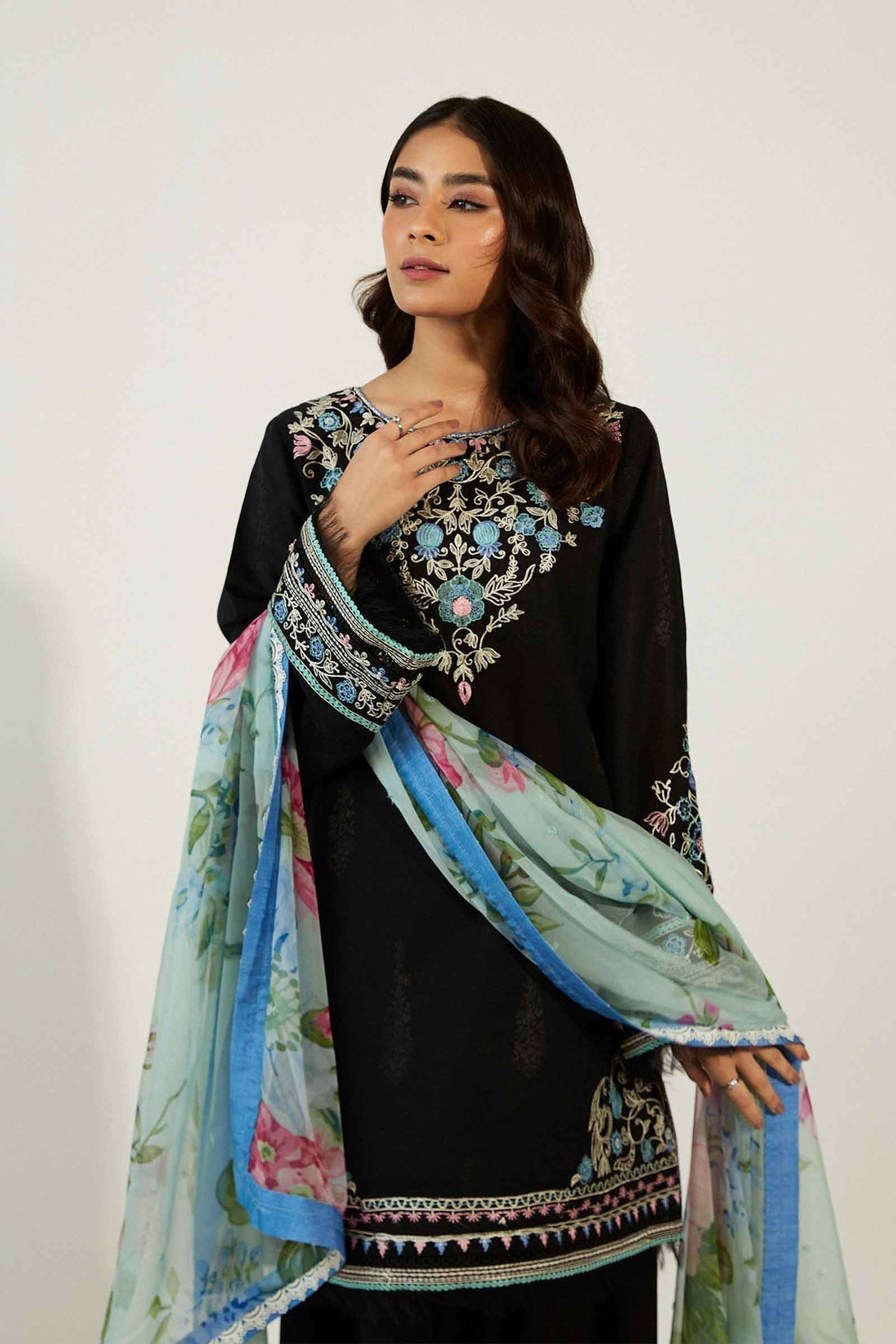 ZARA SHAHJAHAN-ZCE23-10A-COCO LAWN VOLUME ll 2023 - House Of Hania