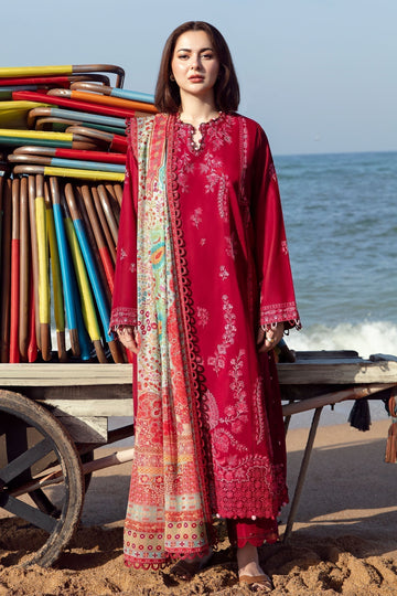 Zaha | Embroidered Lawn Collection | EIRA (ZL23-10 B) - House Of Hania