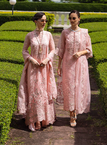 Zainab Chottani Embroidered Organza 3Pc Suit D-03 Roséa - House Of Hania