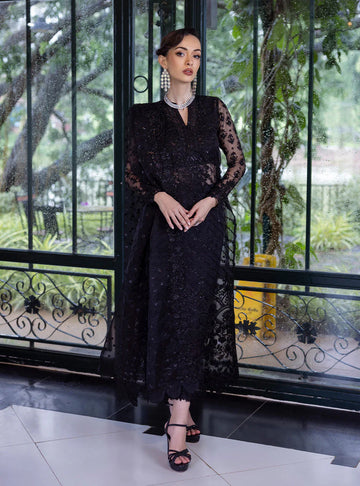 Zainab Chottani Embroidered Organza 3Pc Suit D-06 Dorée - House Of Hania