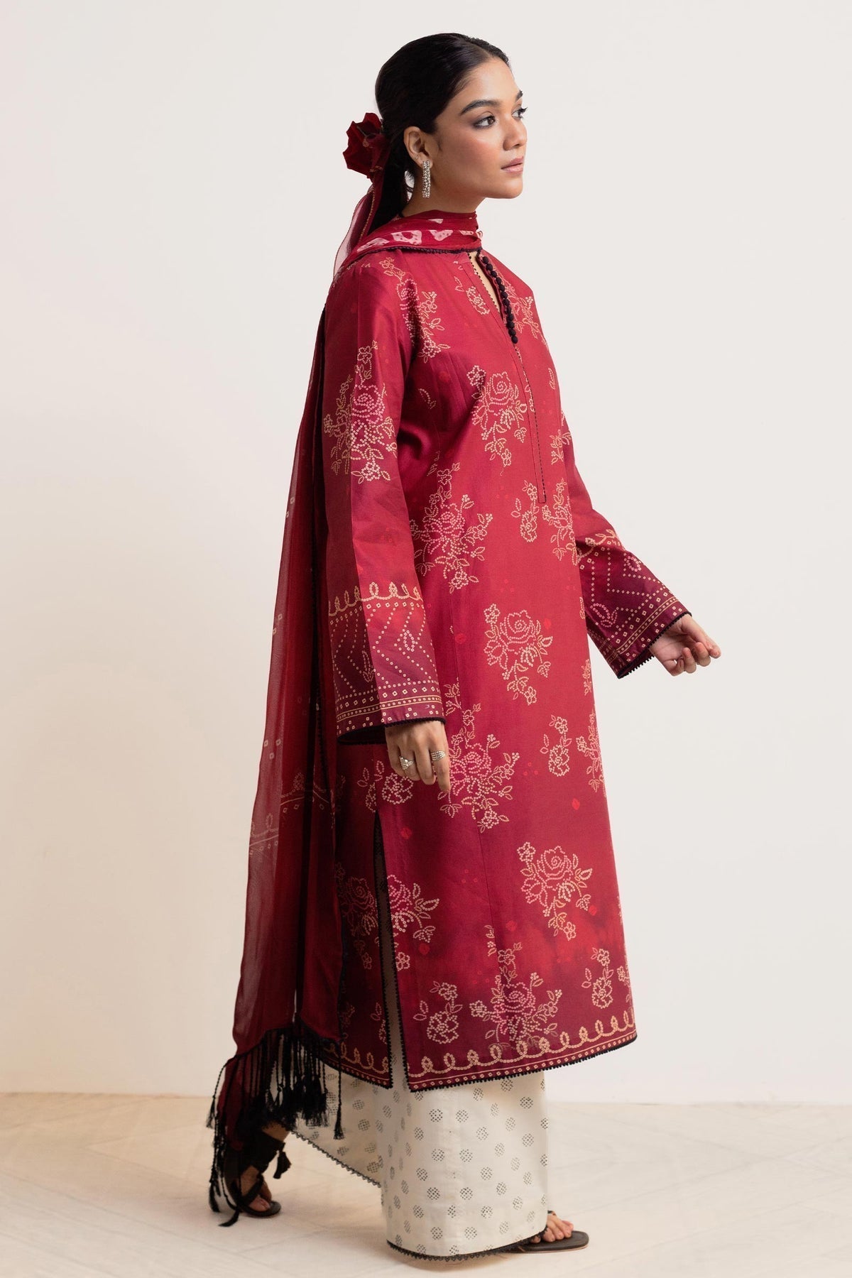 Zara Shahjahan | Coco Prints 24 | GULAB-D5 - House Of Hania