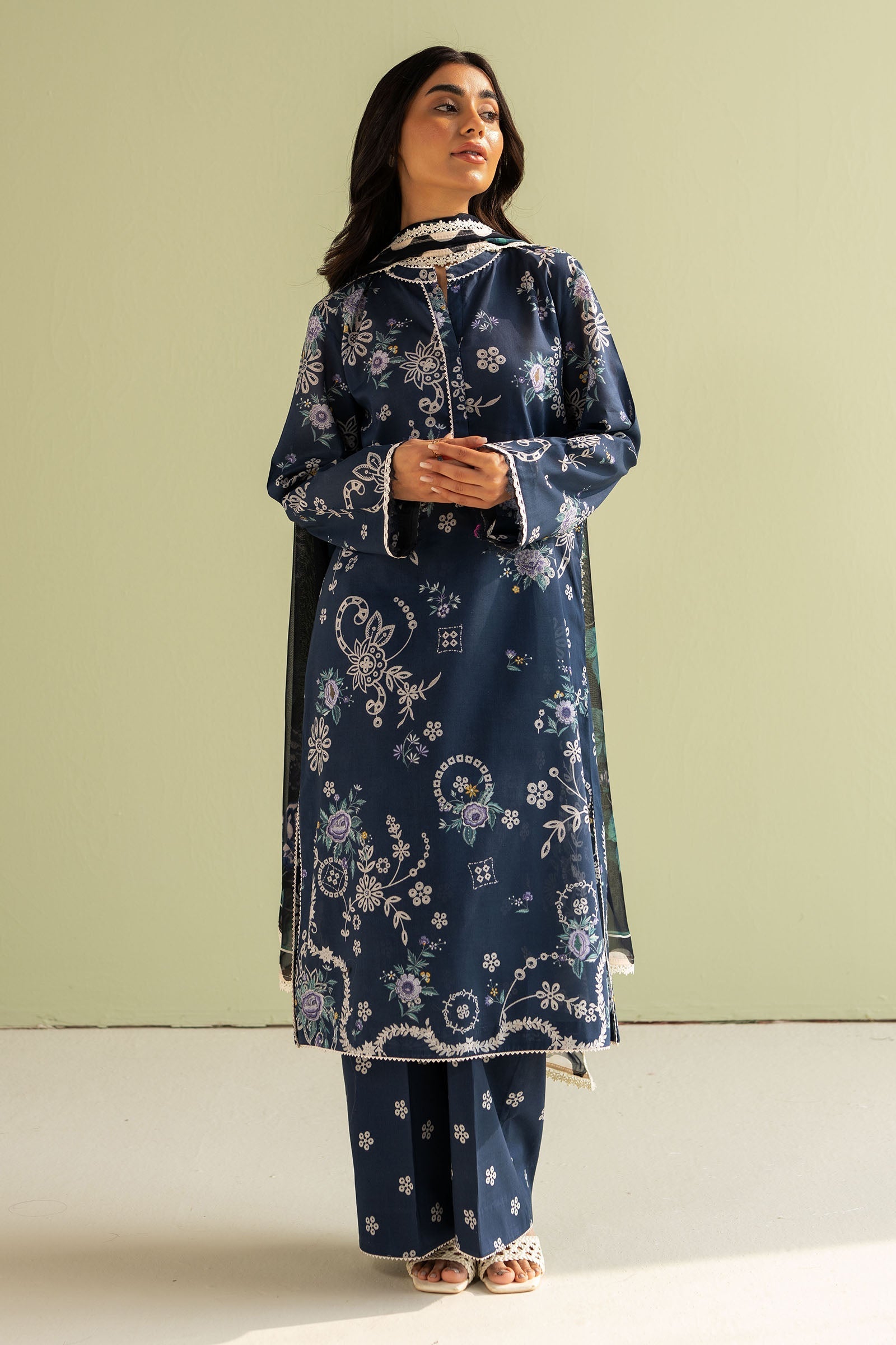 Zara Shahjahan | Coco Prints 25 | Nora-8A - House Of Hania