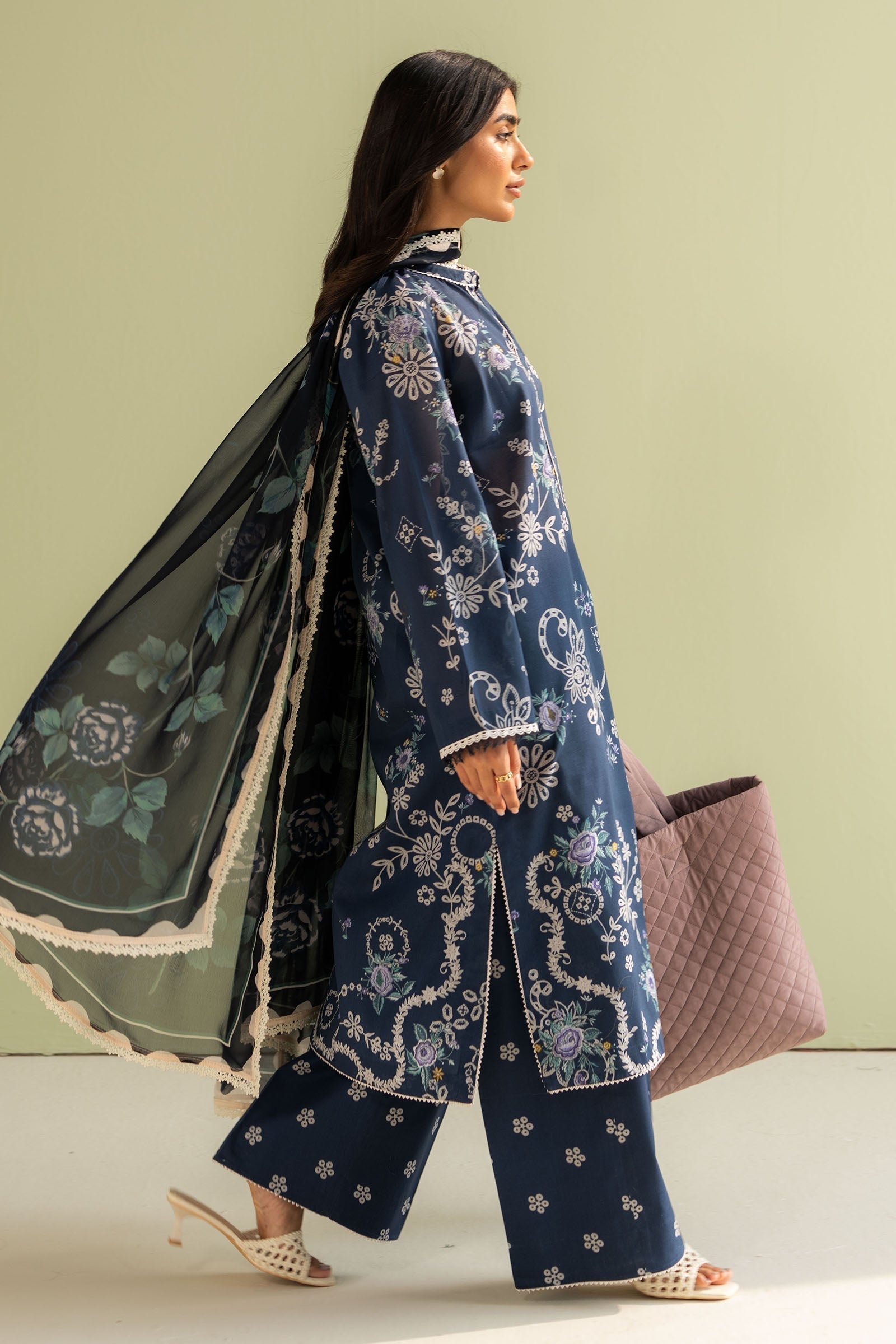 Zara Shahjahan | Coco Prints 25 | Nora-8A - House Of Hania