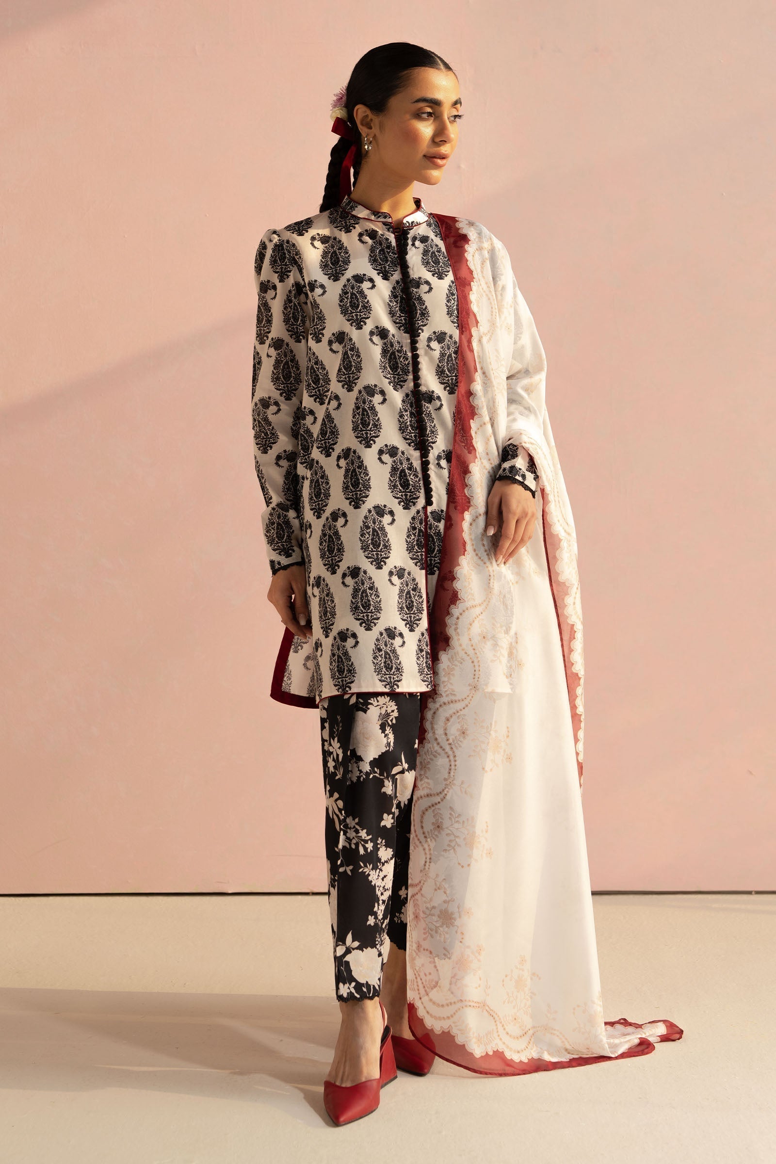 Zara Shahjahan | Coco Prints 25 | Paisley-6A - House Of Hania