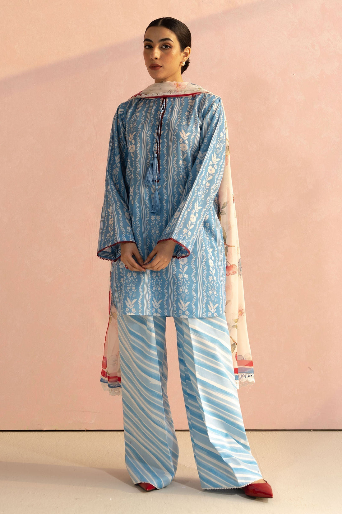 Zara Shahjahan | Coco Prints 25 | Ruby-9B - House Of Hania