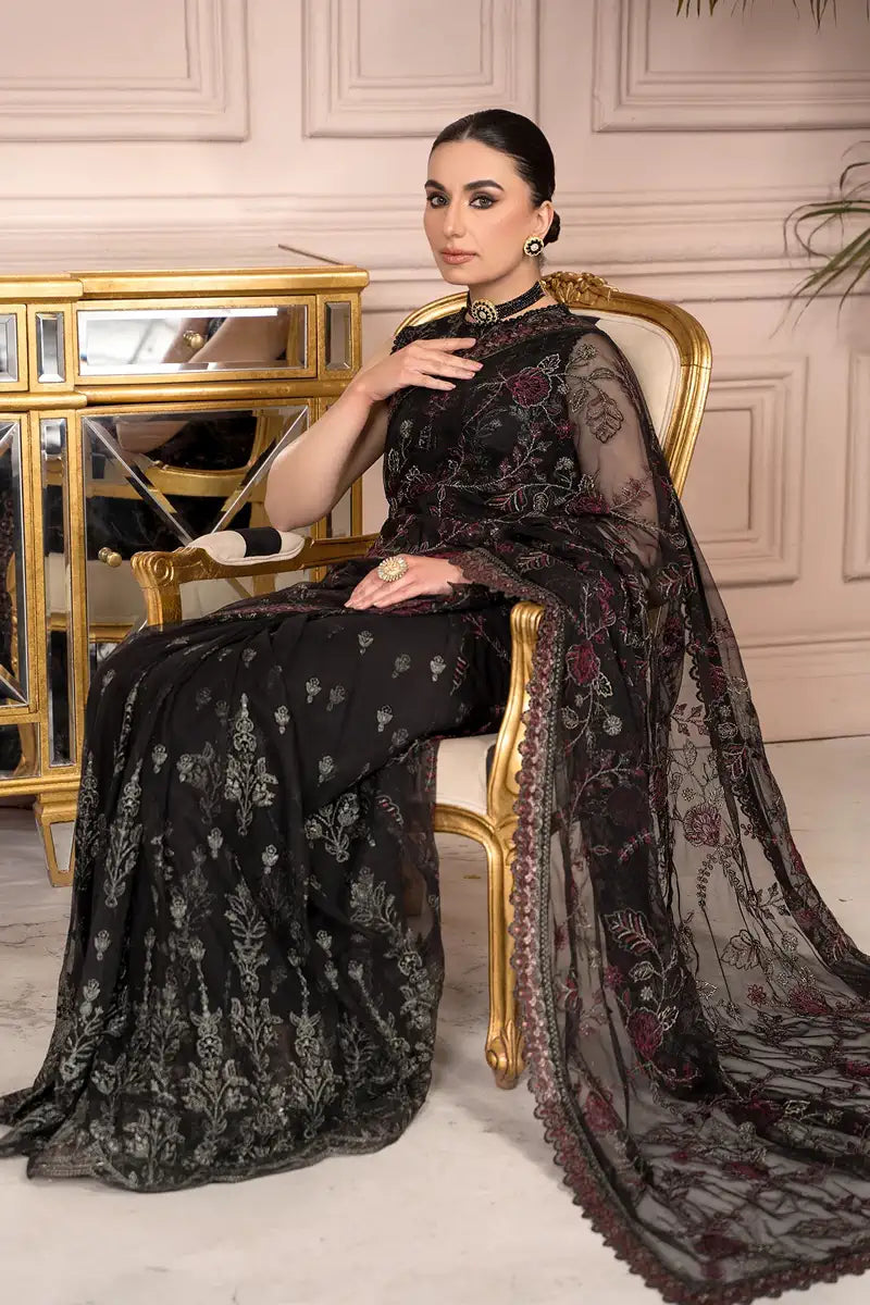 Zarif | Afreen Formals | ZA 03 Black AFFAIR - House Of Hania