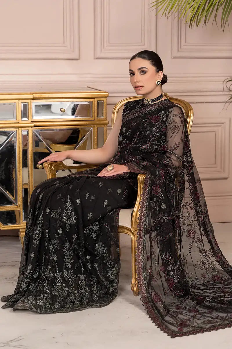 Zarif | Afreen Formals | ZA 03 Black AFFAIR - House Of Hania