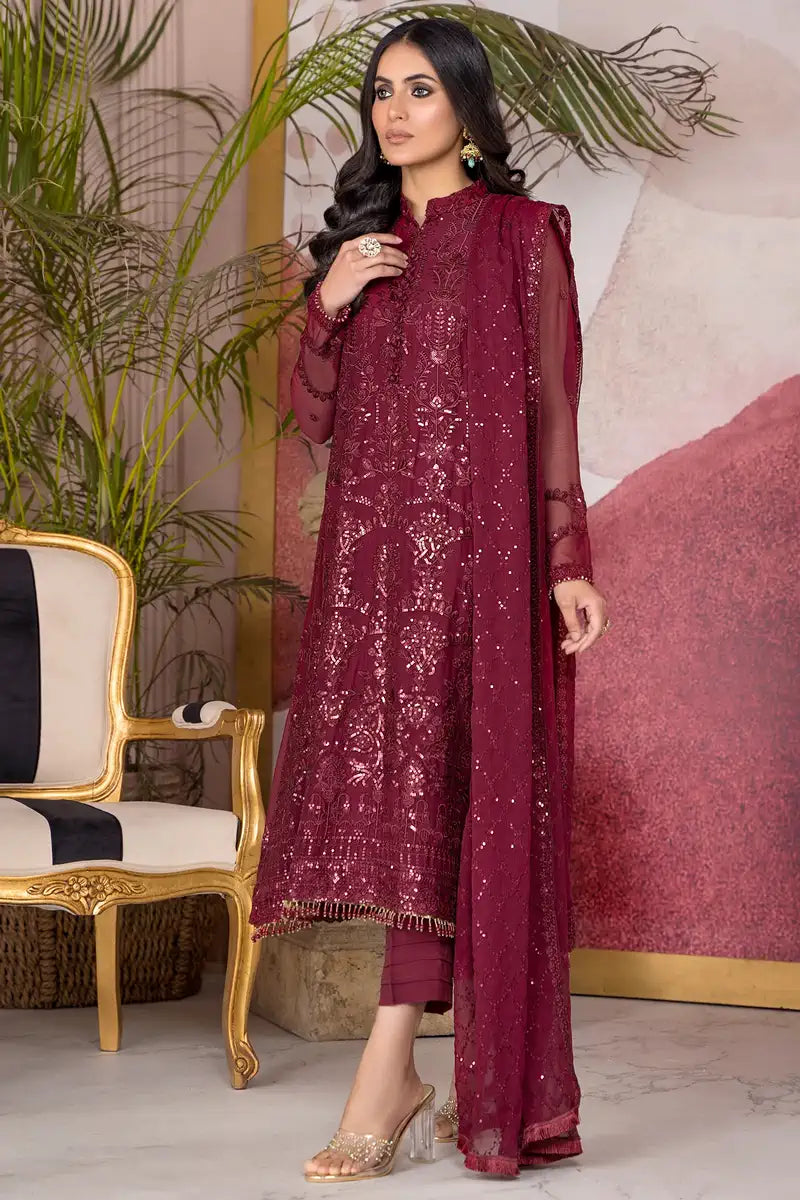 Zarif | Afreen Formals | ZA 04 MULBERRY - House Of Hania