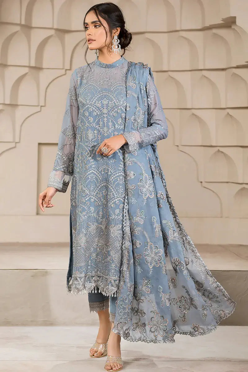 Zarif | Falak Formals | ZF 05 BLUE BELL - House Of Hania
