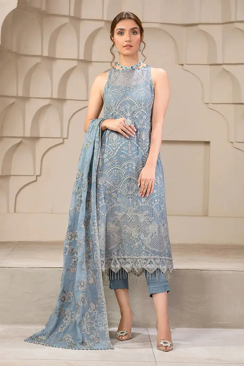 Zarif | Falak Formals | ZF 05 BLUE BELL - House Of Hania