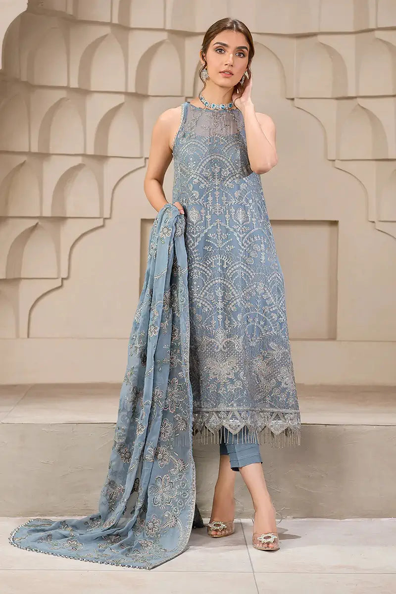 Zarif | Falak Formals | ZF 05 BLUE BELL - House Of Hania