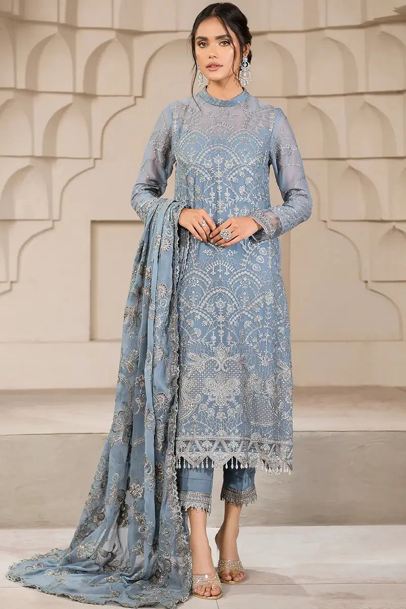 Zarif | Falak Formals | ZF 05 BLUE BELL - House Of Hania