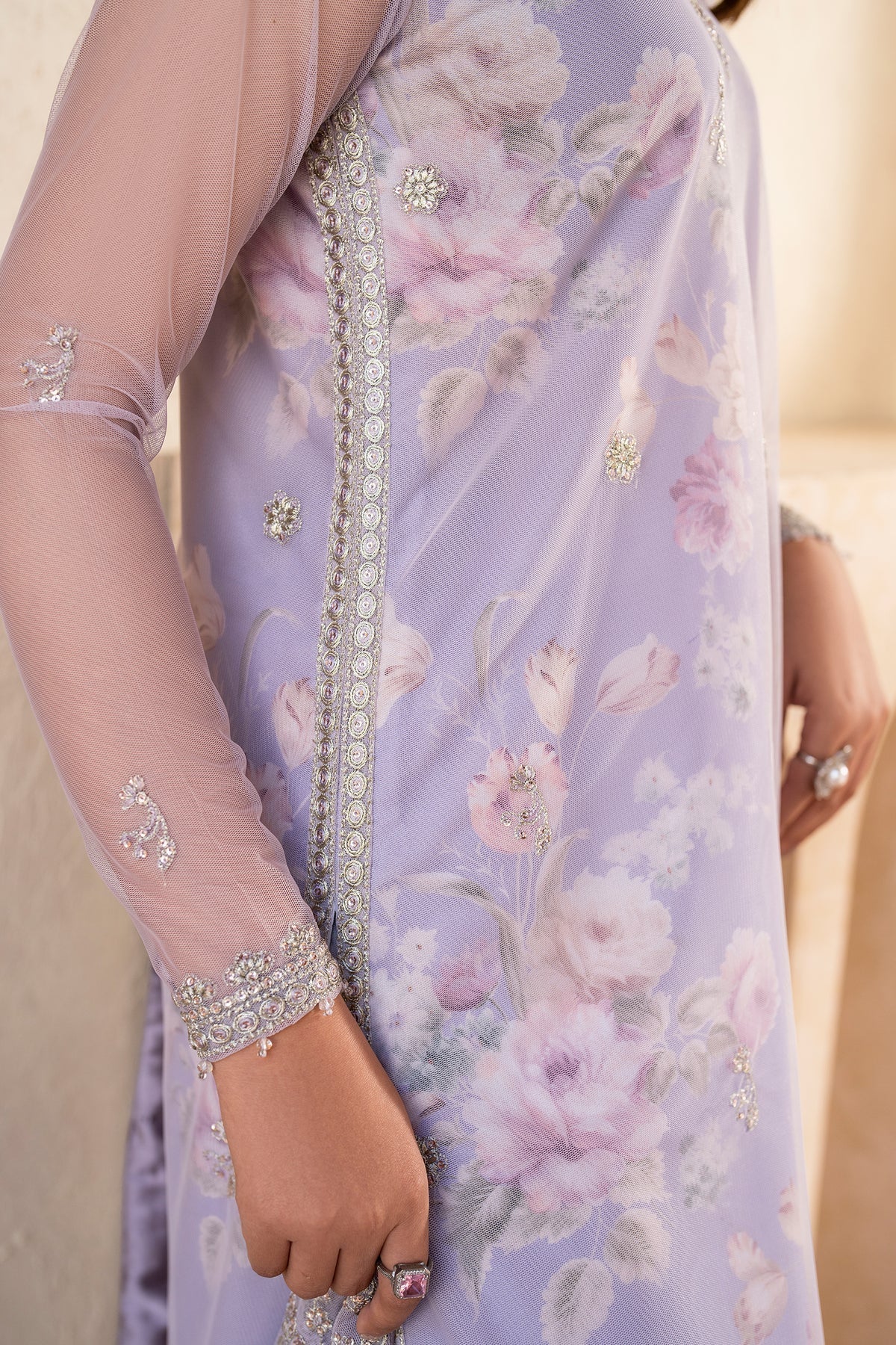 Zarif | Iris Printed Embroidered Edit 24 |  LOTUS - House Of Hania