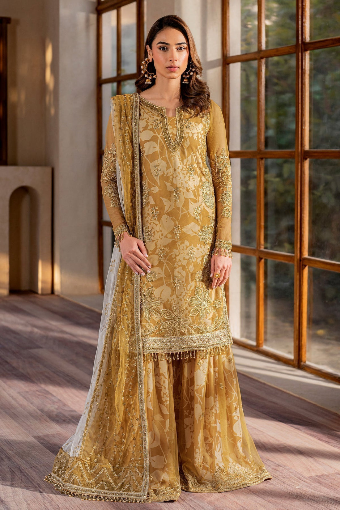 Zarif | Iris Printed Embroidered Edit 24 |MARIGOLD - House Of Hania
