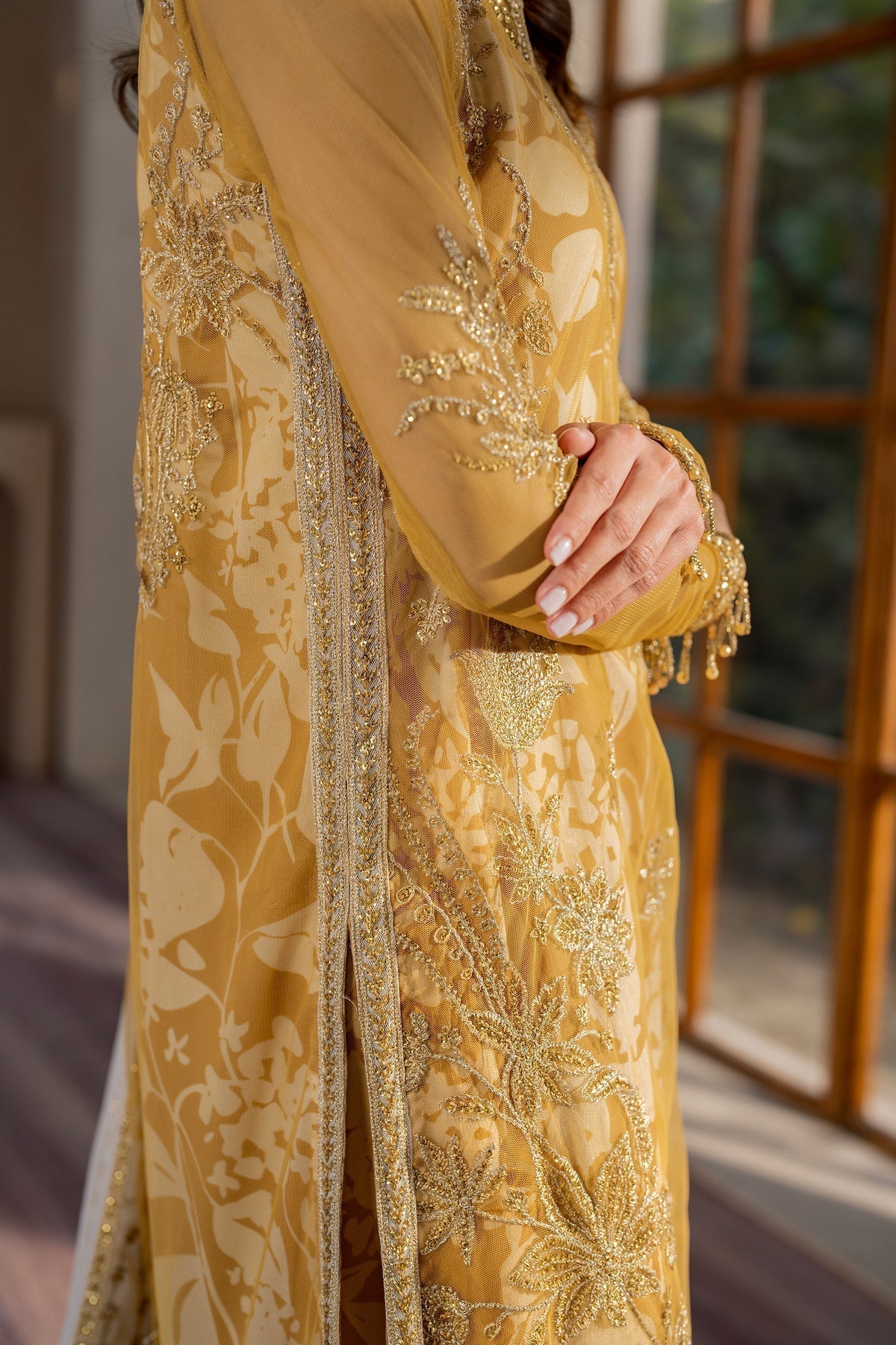 Zarif | Iris Printed Embroidered Edit 24 |MARIGOLD - House Of Hania