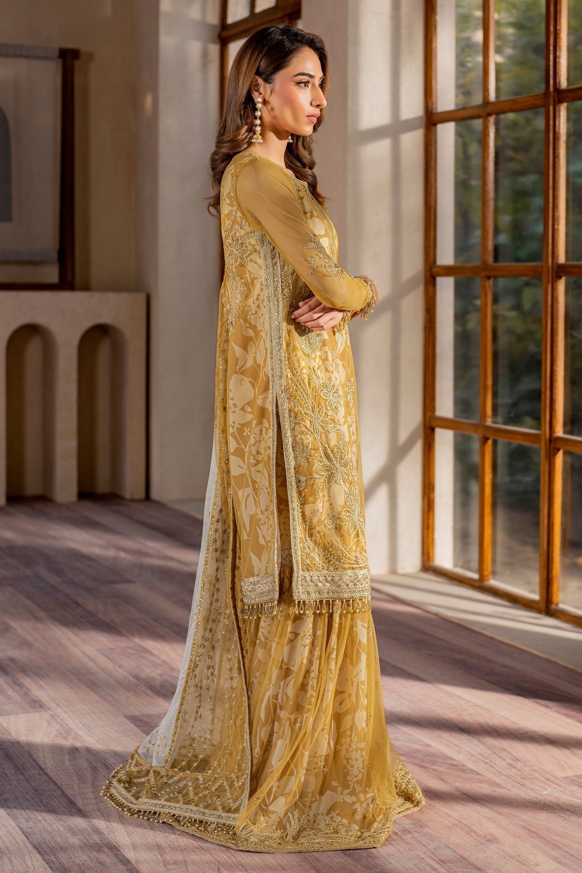 Zarif | Iris Printed Embroidered Edit 24 |MARIGOLD - House Of Hania