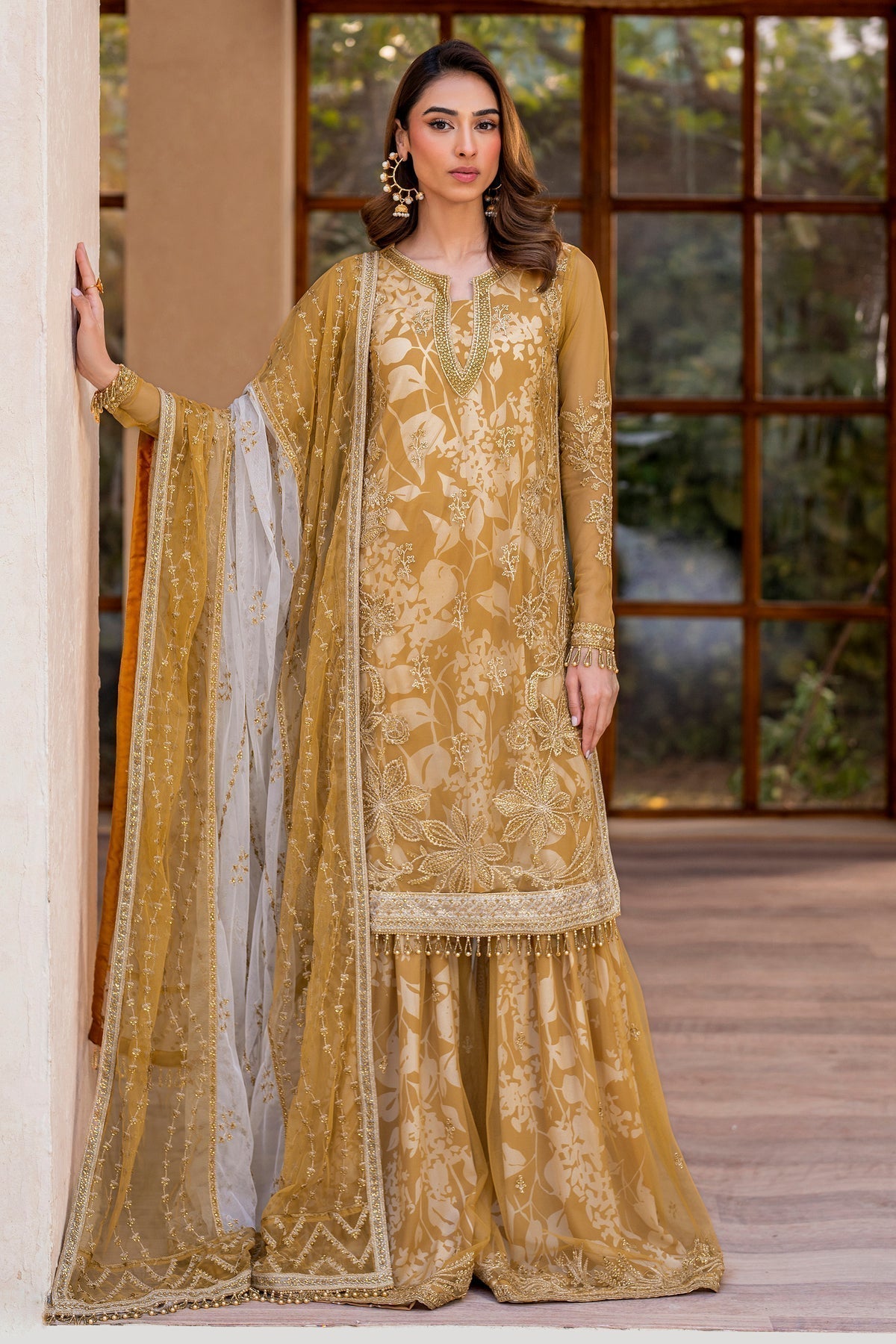 Zarif | Iris Printed Embroidered Edit 24 |MARIGOLD - House Of Hania