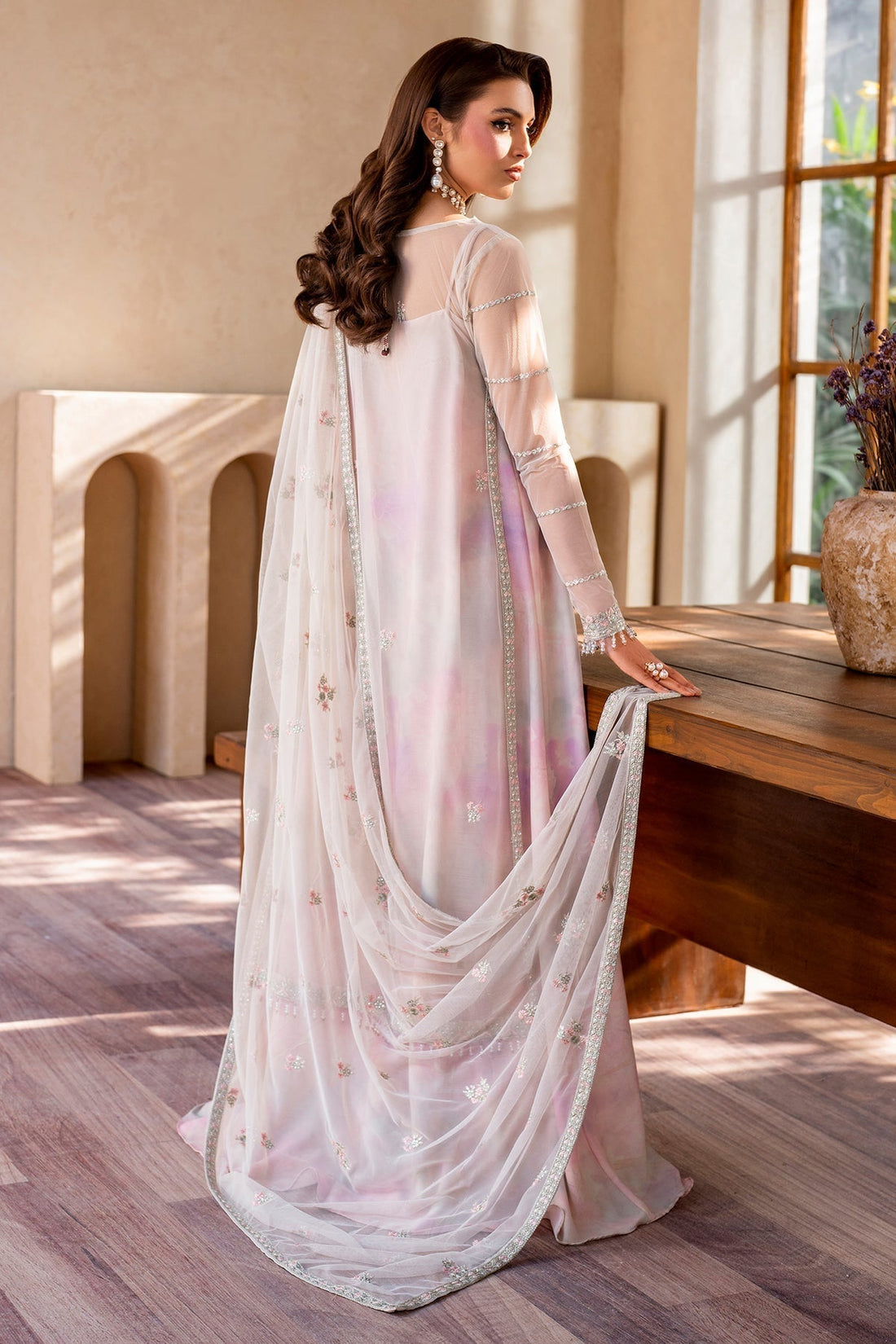 Zarif | Iris Printed Embroidered Edit 24 |  ORCHID - House Of Hania