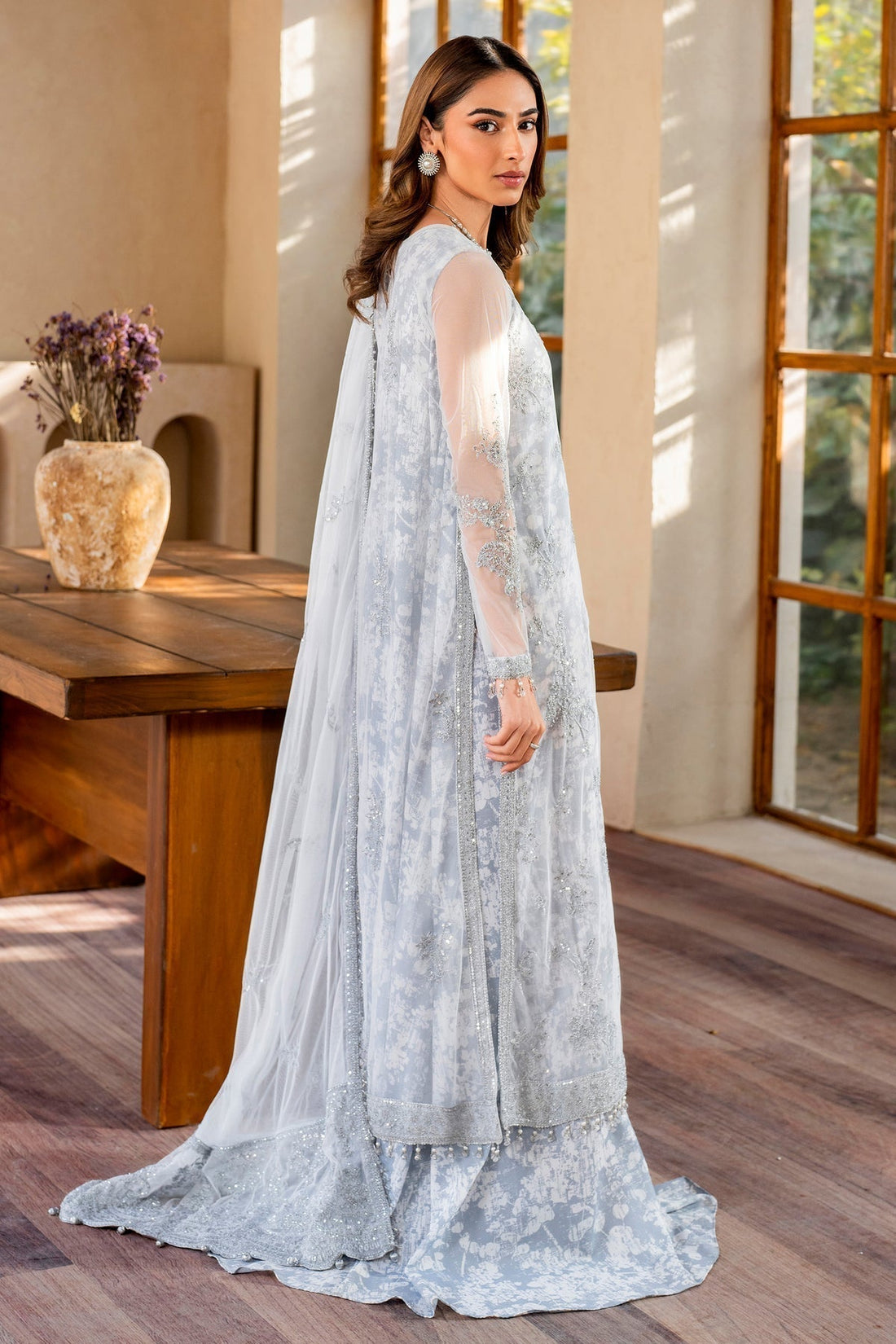 Zarif | Iris Printed Embroidered Edit 24 |  STELLA - House Of Hania