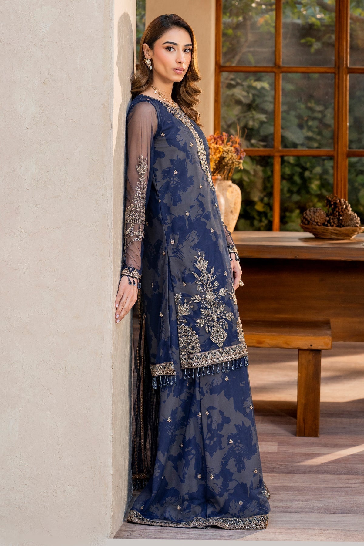 Zarif | Iris Printed Embroidered Edit 24 |  ZINNIA - House Of Hania