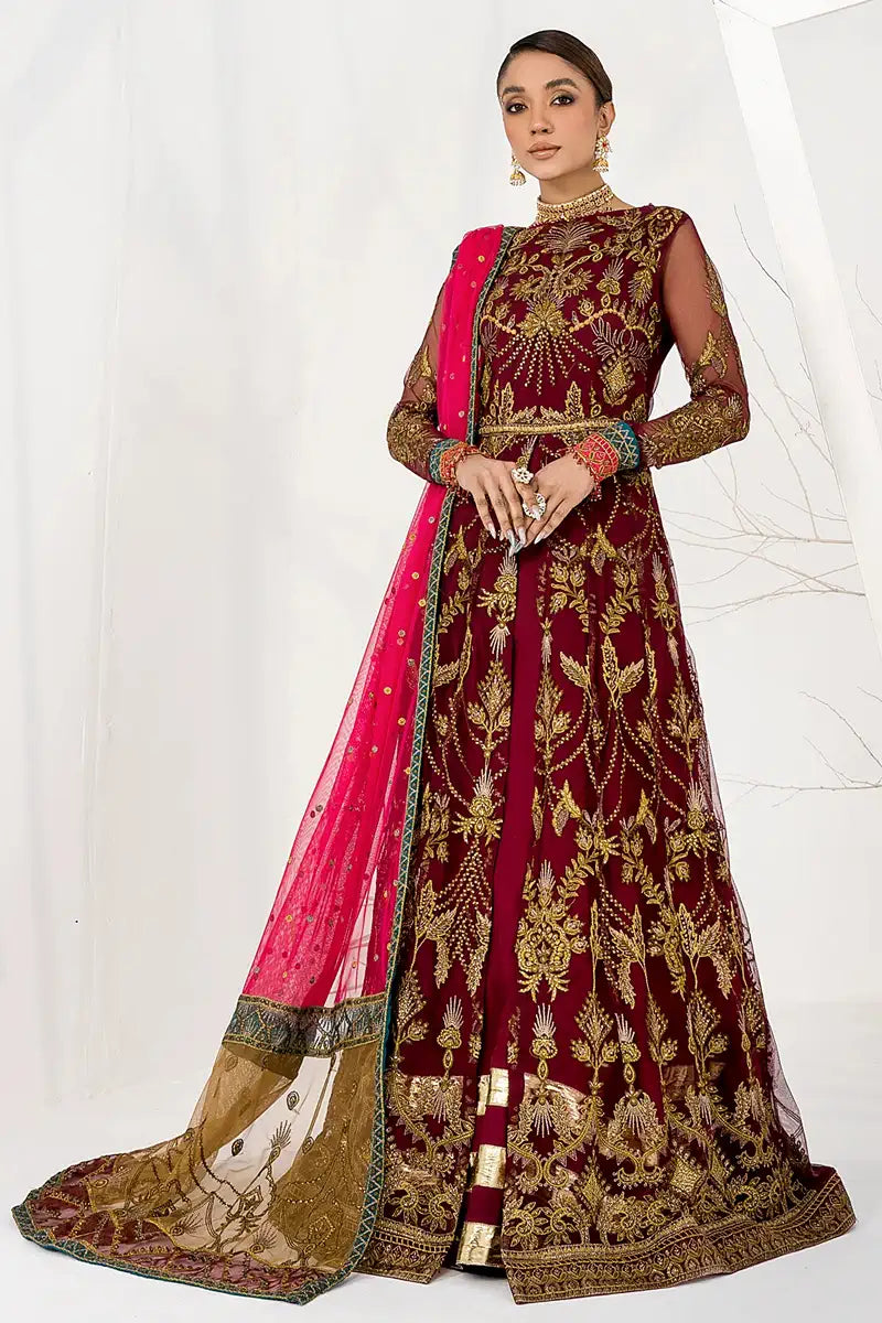 Zarif | LA CELESTE LUXURY Formals | ZLC 04 BURNT ROSE - House Of Hania