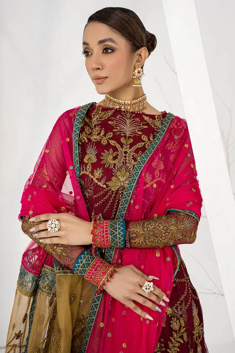 Zarif | LA CELESTE LUXURY Formals | ZLC 04 BURNT ROSE - House Of Hania