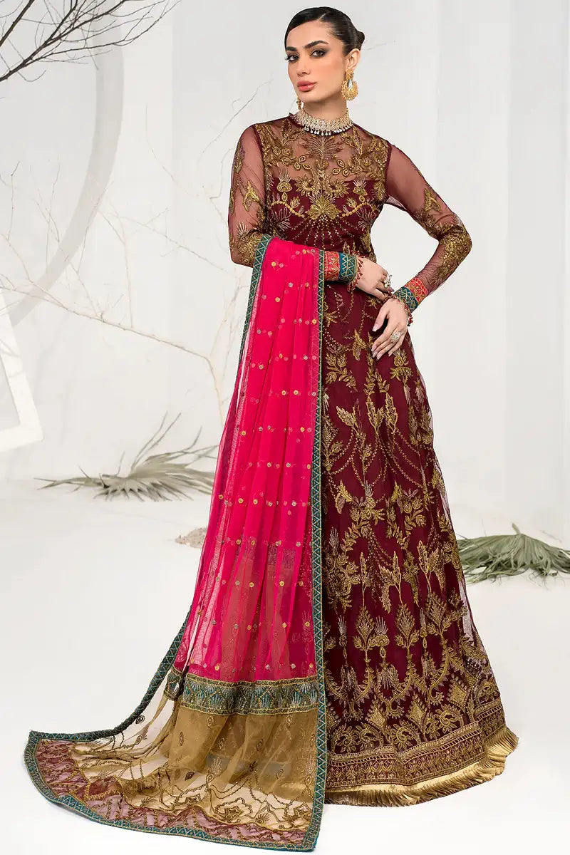 Zarif | LA CELESTE LUXURY Formals | ZLC 04 BURNT ROSE - House Of Hania