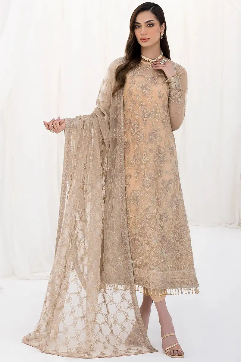 Zarif | LA CELESTE LUXURY Formals | ZLC 07 SAND GLOW - House Of Hania