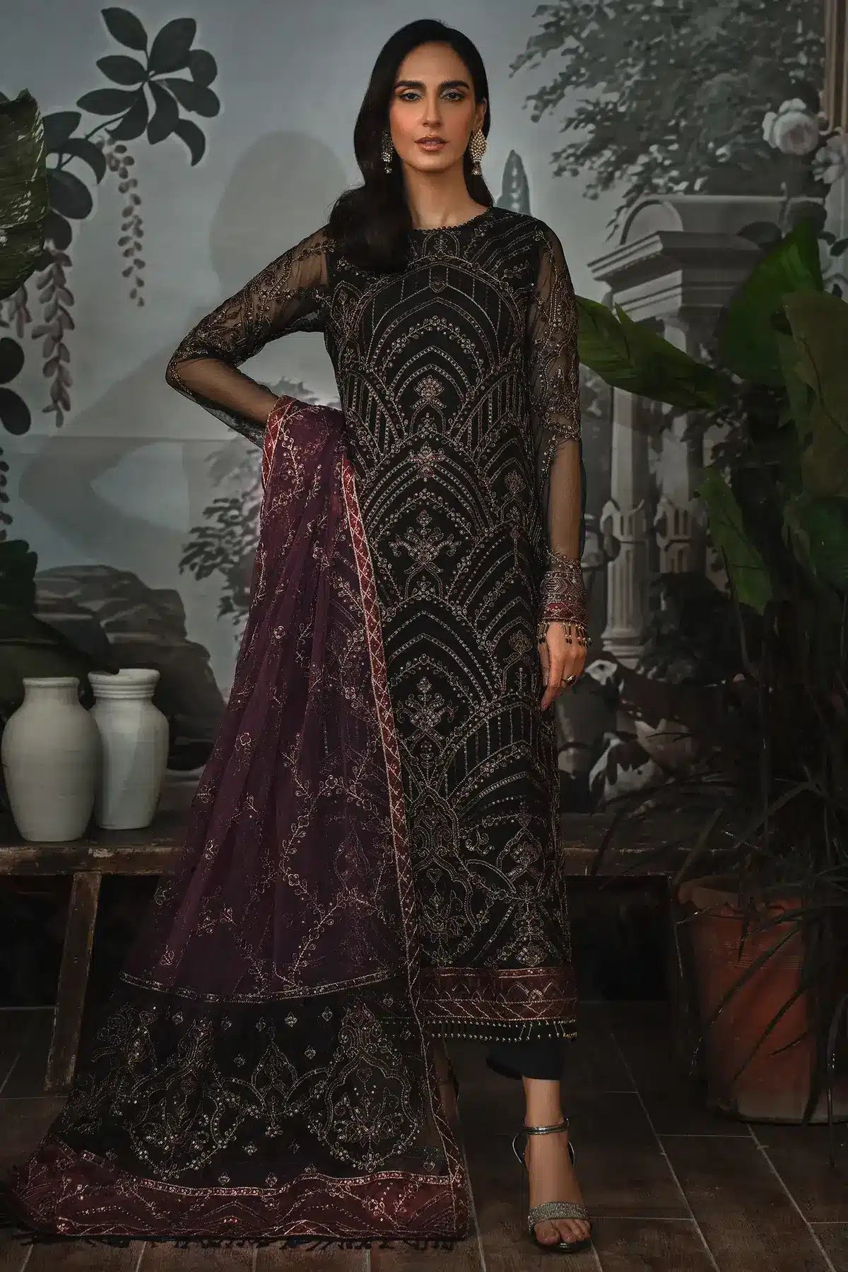 Zarif | LA ROSELLA Formals | ZLR 04 NIGHT GLOW - House Of Hania