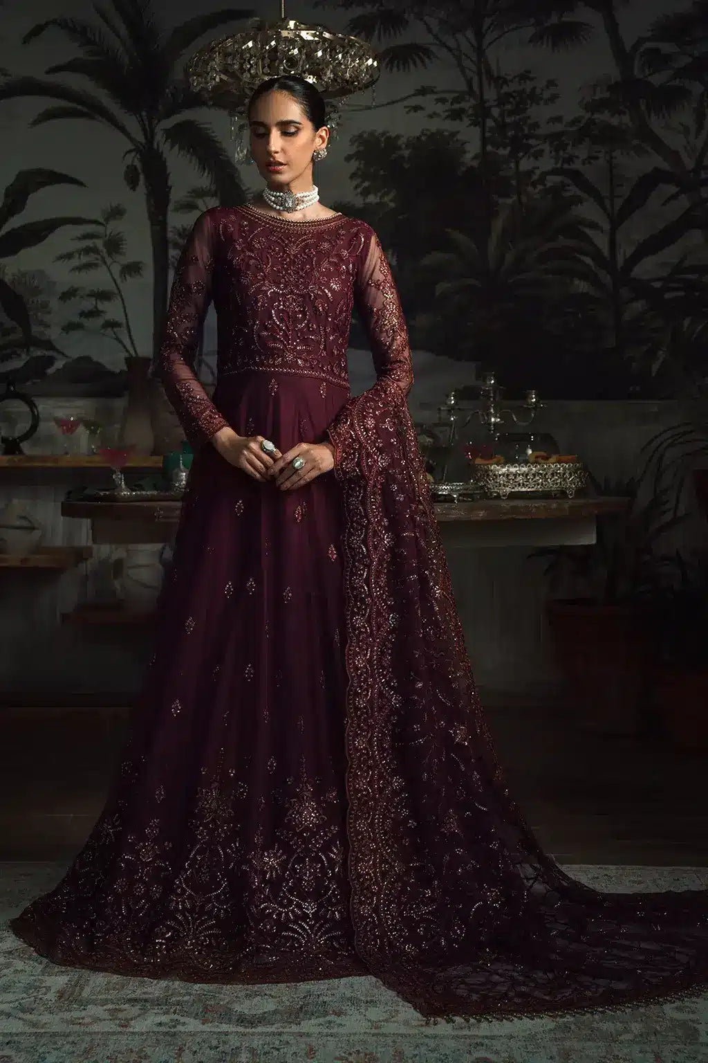 Zarif | LA ROSELLA Formals | ZLR 06 CARMINE - House Of Hania