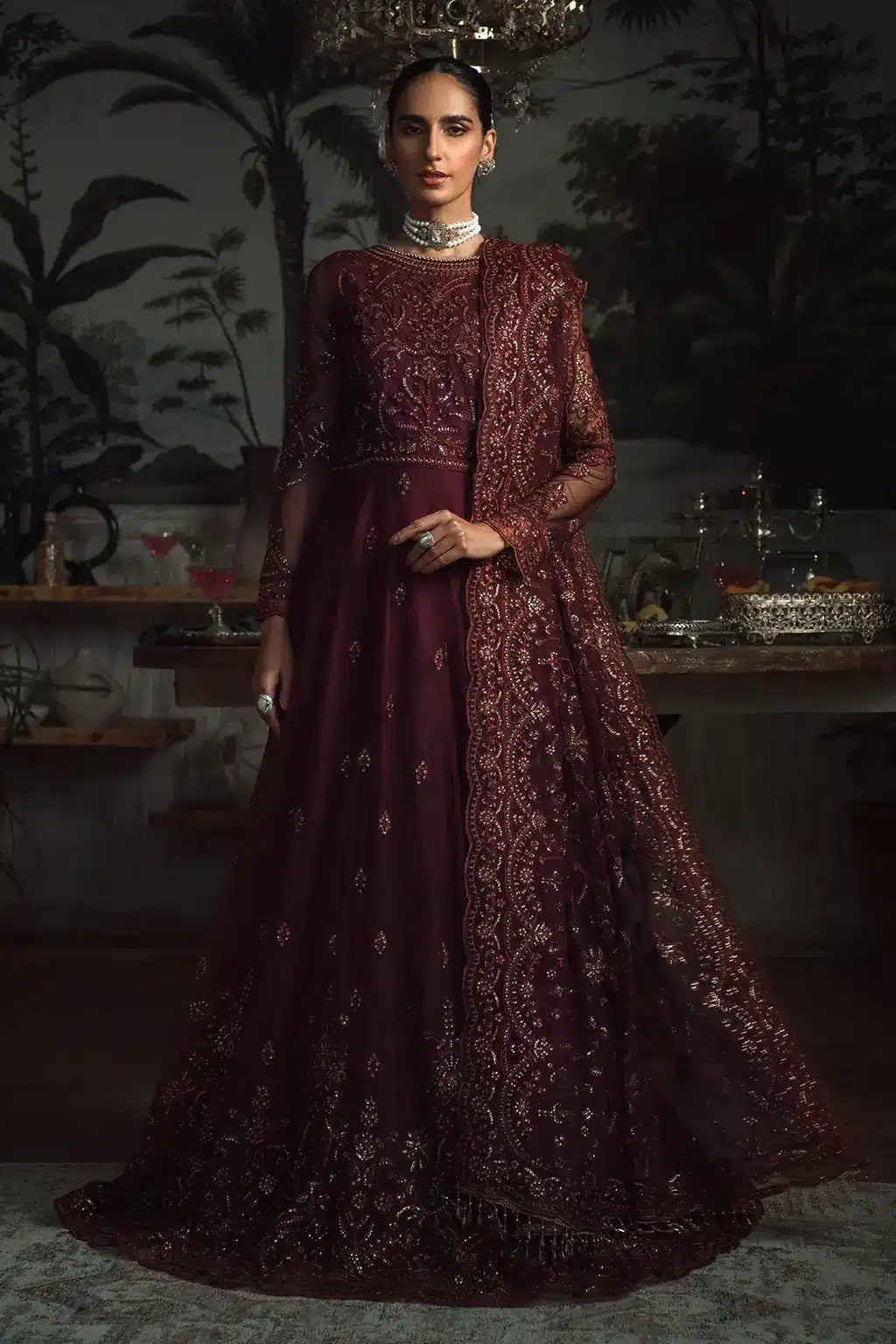 Zarif | LA ROSELLA Formals | ZLR 06 CARMINE - House Of Hania