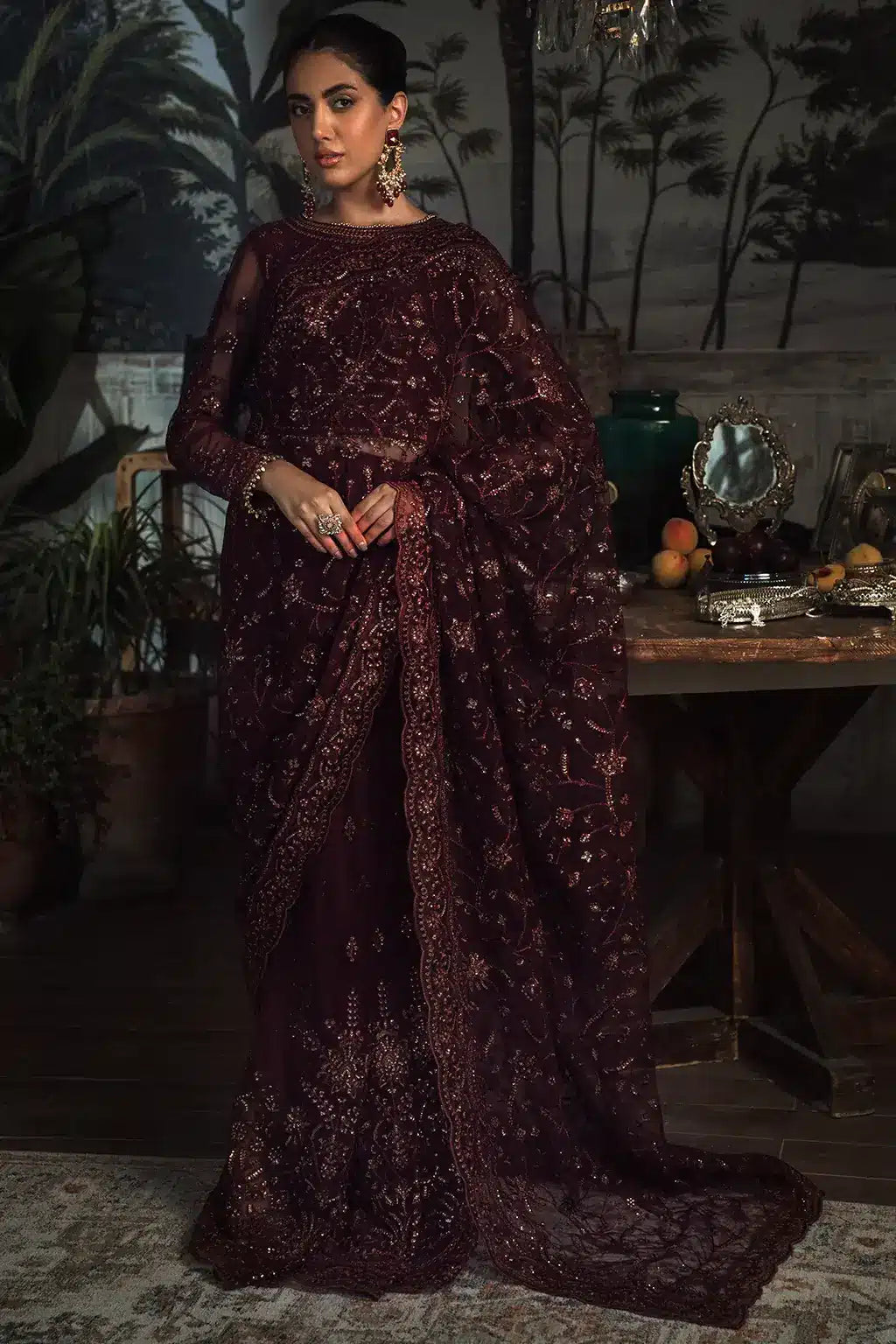 Zarif | LA ROSELLA Formals | ZLR 06 CARMINE - House Of Hania