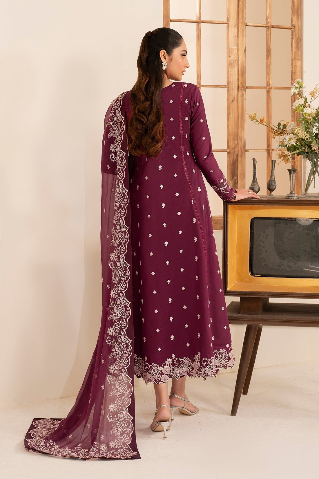 Zarif | Lamhay Luxury Eid Lawn 25 | 08 TEHMEEN - House Of Hania