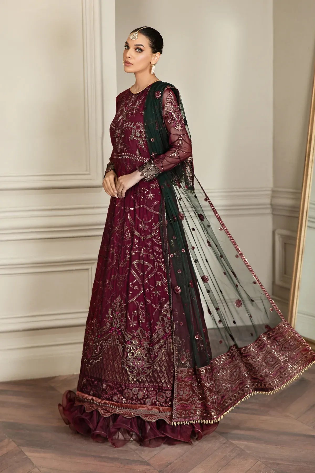 Zarif | Mehroz Formals | Berry Wood - House Of Hania
