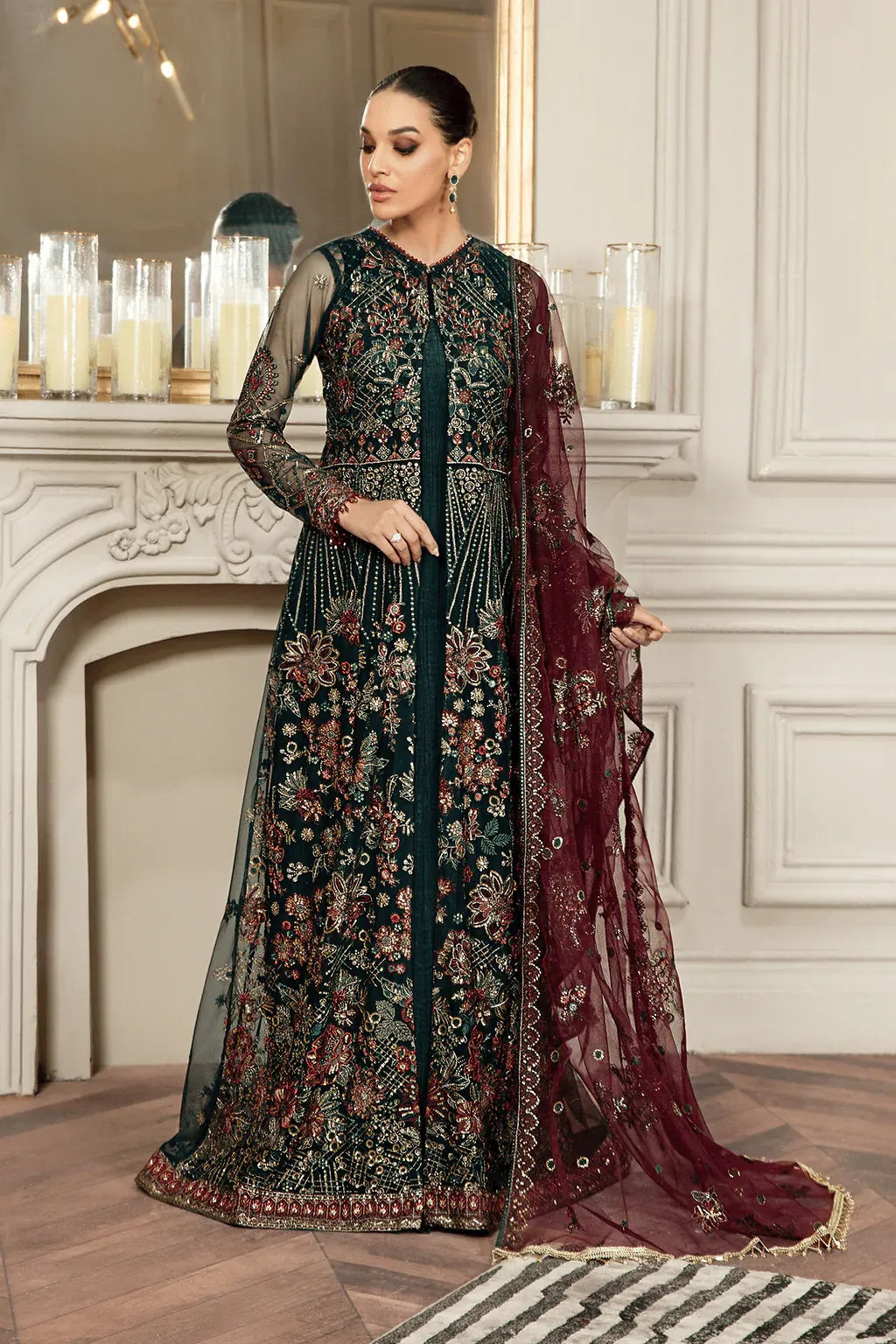 Zarif | Mehroz Formals | PINE GREEN - House Of Hania