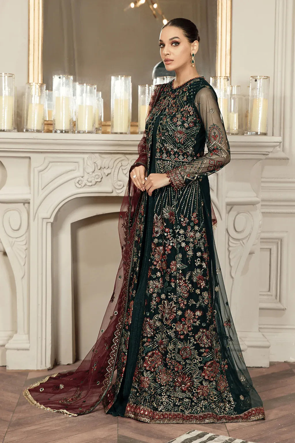 Zarif | Mehroz Formals | PINE GREEN - House Of Hania