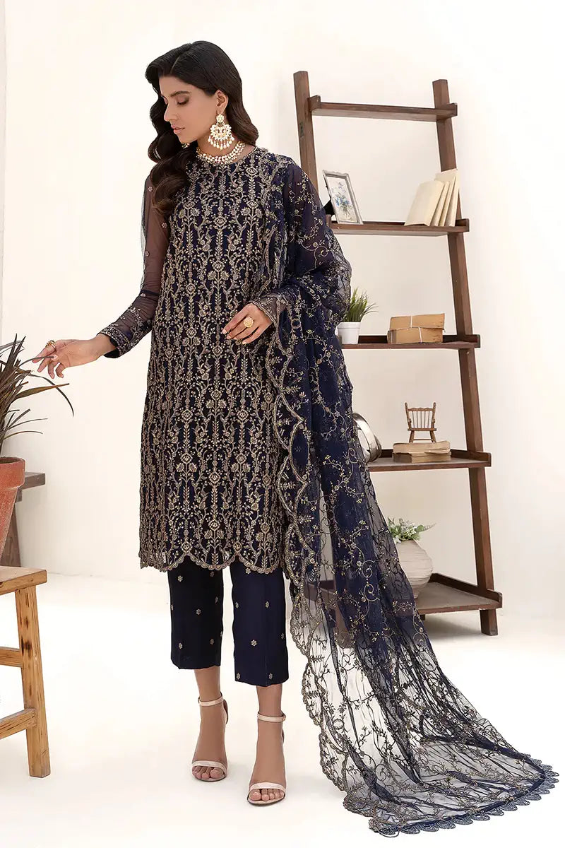 Zarif | Nazneen Formals | ZN 09 DEEP PINE - House Of Hania
