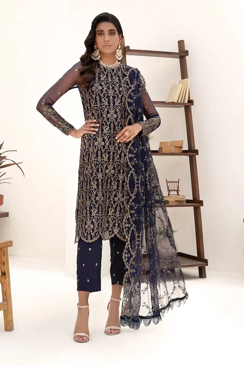 Zarif | Nazneen Formals | ZN 09 DEEP PINE - House Of Hania