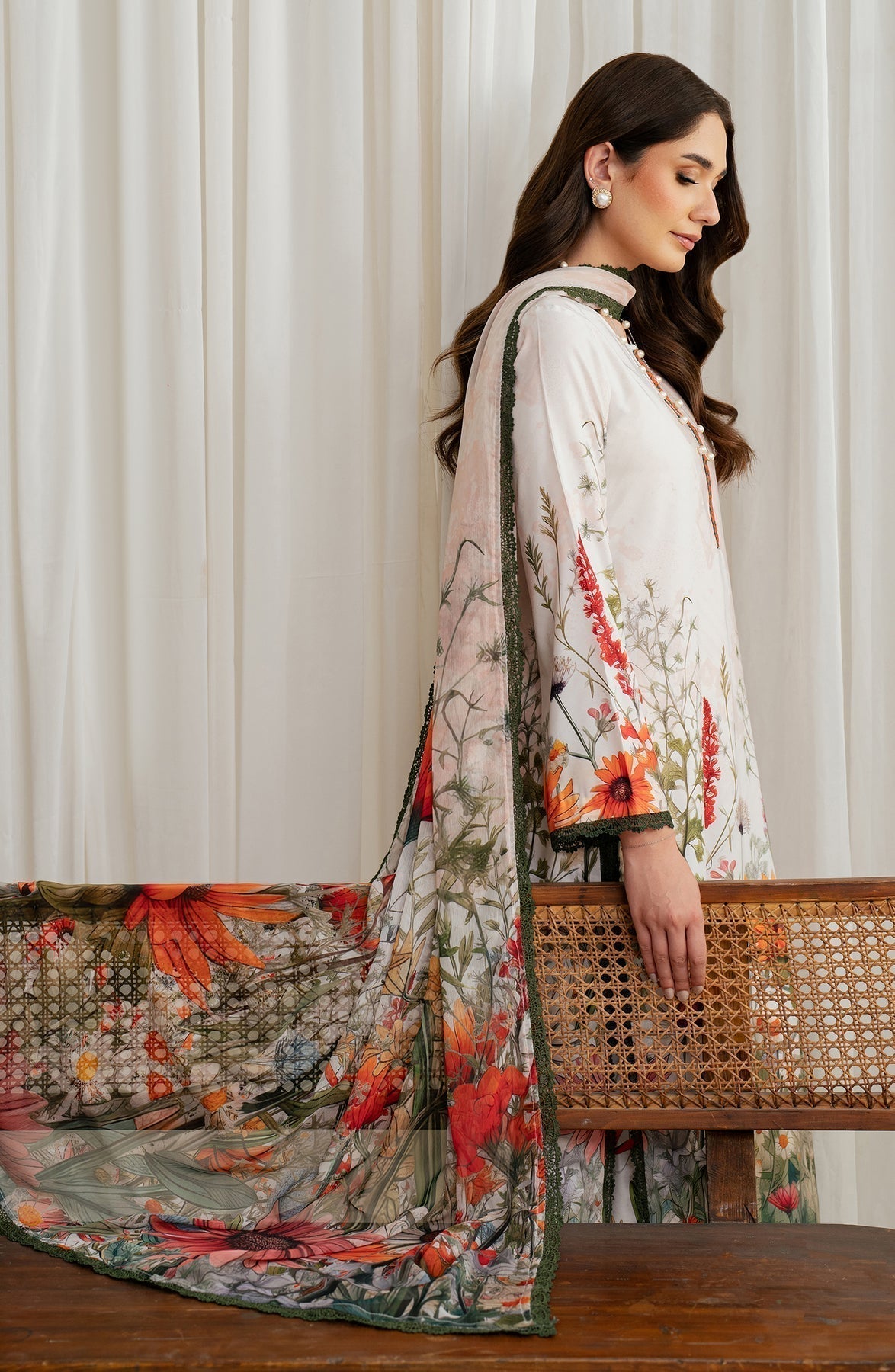 Zarif | Prints 24 |  ZGS 01 CREAM - House Of Hania