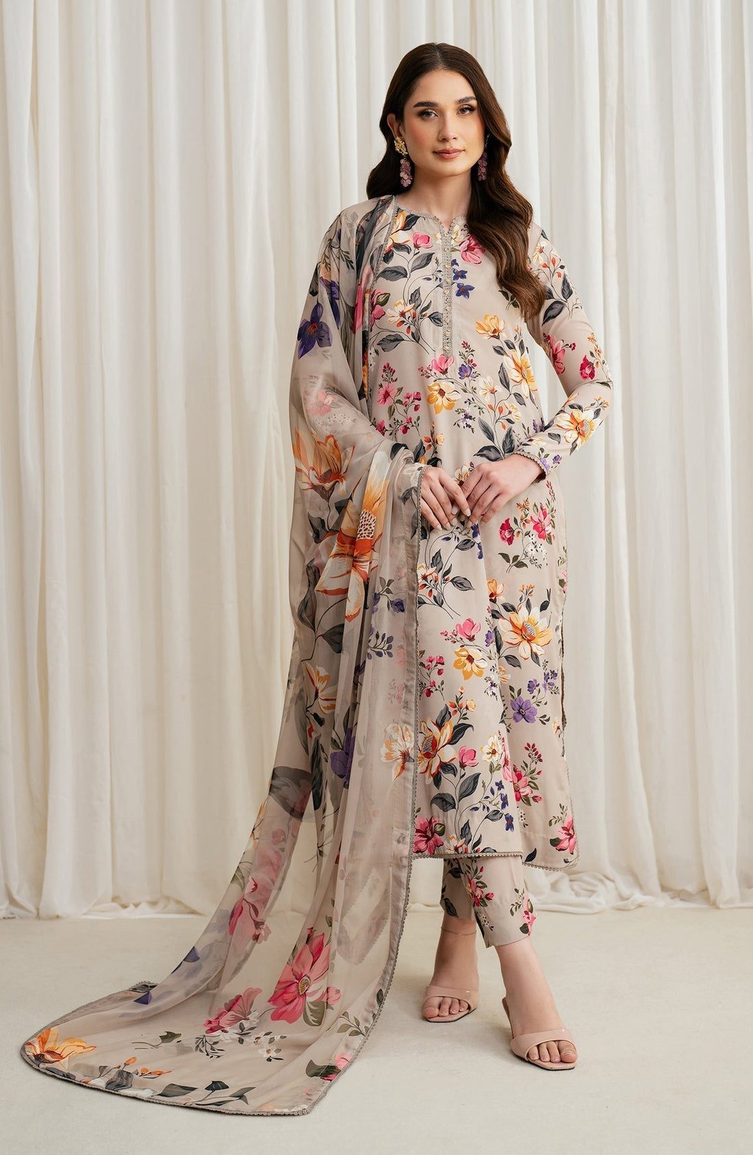 Zarif | Prints 24 |  ZGS 05 BEIGE - House Of Hania