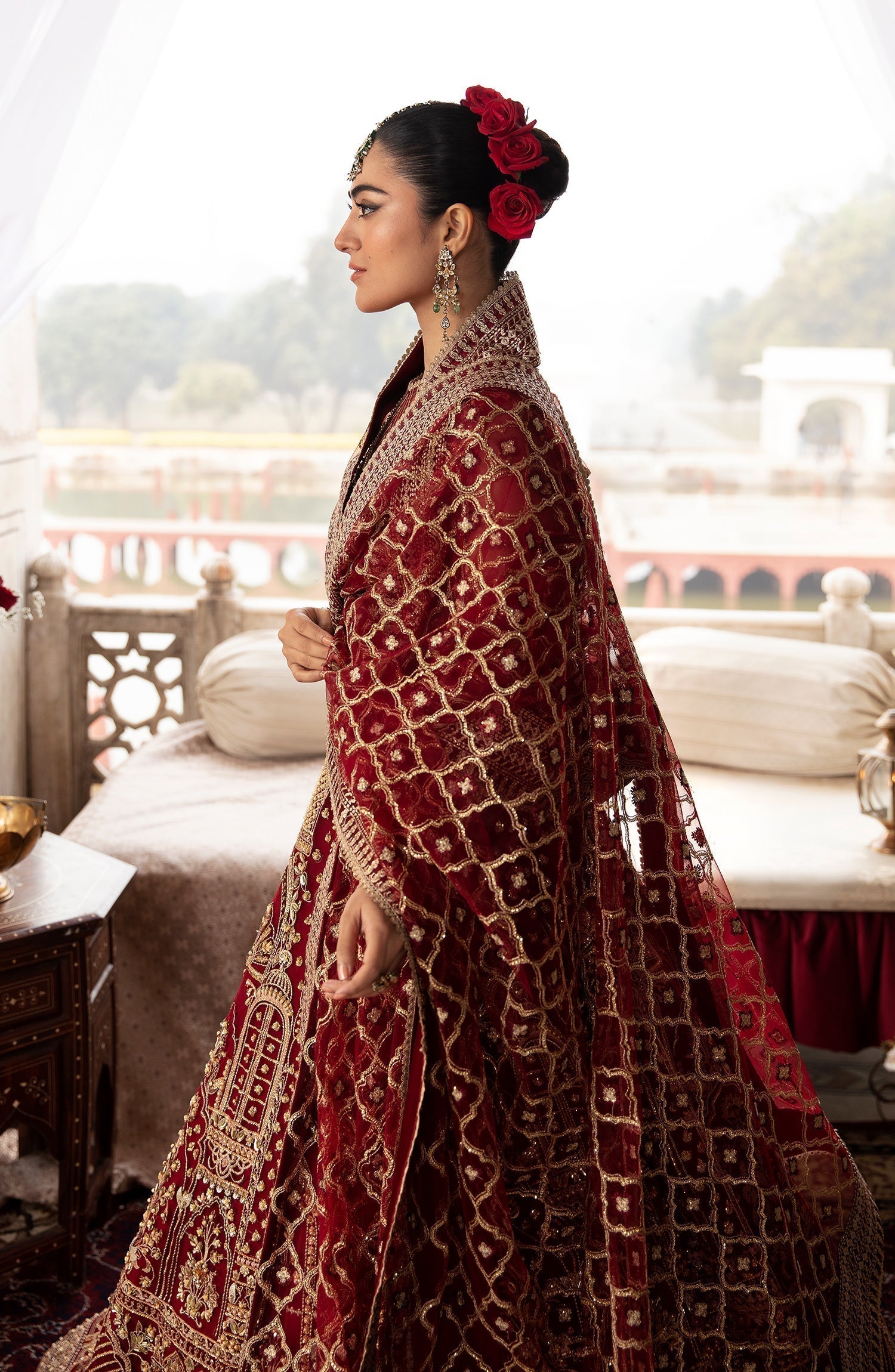 Zevk Afsanah Luxury Embroidered Net 3Pc Suit - Pari Zad - House Of Hania