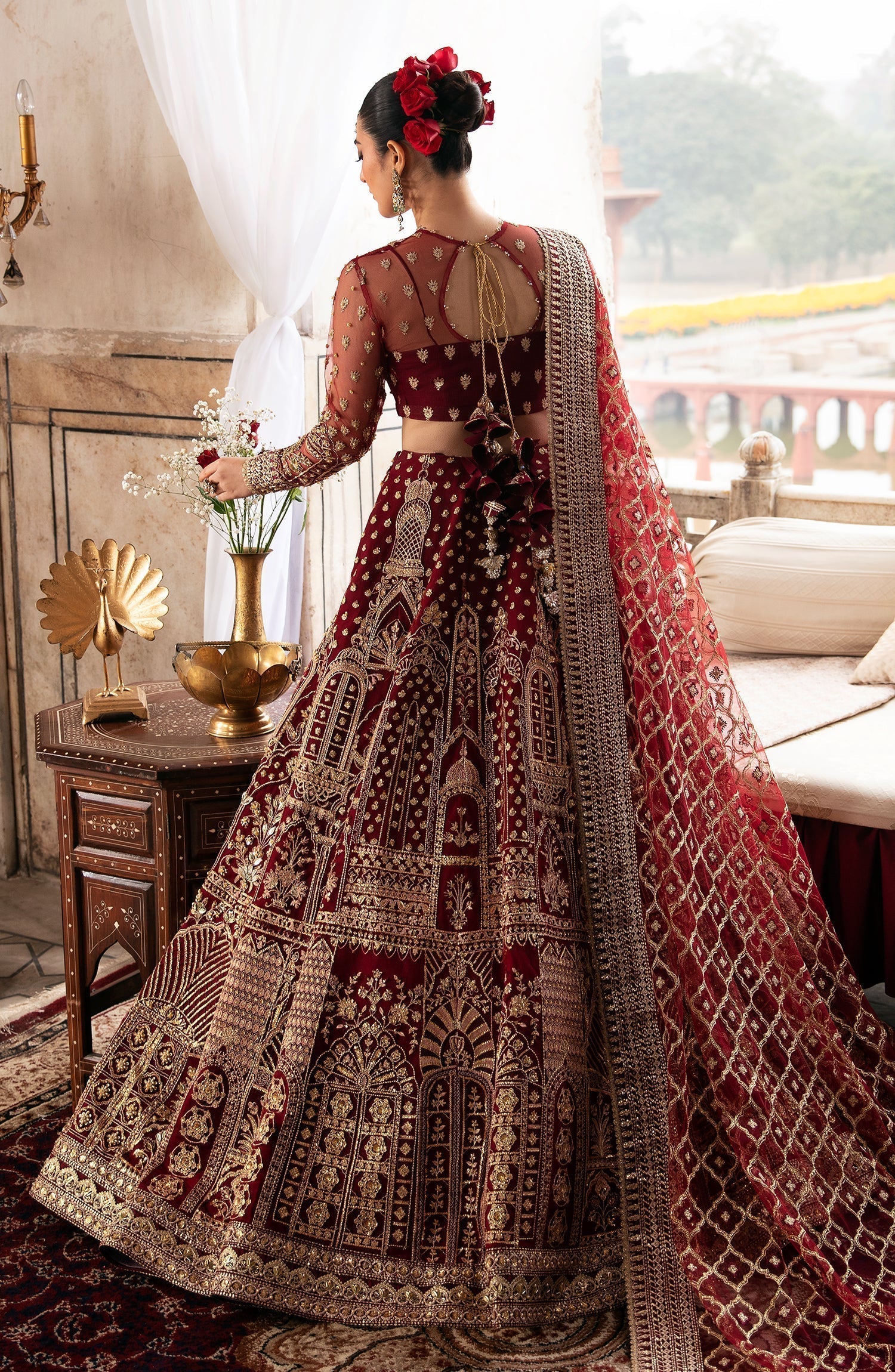 Zevk Afsanah Luxury Embroidered Net 3Pc Suit - Pari Zad - House Of Hania