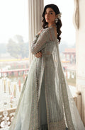 Zevk Afsanah Luxury Embroidered Organza 3Pc Suit - Akks - House Of Hania