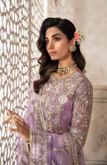 Zevk Afsanah Luxury Embroidered Organza 3Pc Suit - Gul-e-Nargis - House Of Hania