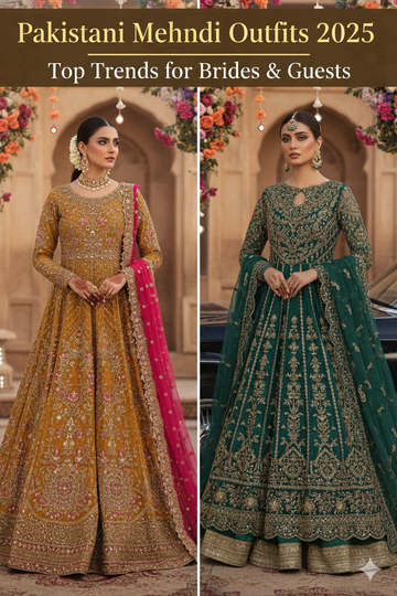 Pakistani Mehndi Outfits 2025: Top Trends for Brides & Guests