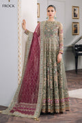Baroque Chantelle Embroidered Luxury Net 3Pc Suit EC-02 - House Of Hania