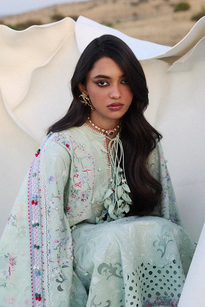 Suffuse Seroli – Mint Green Organza Suit (3-Piece)